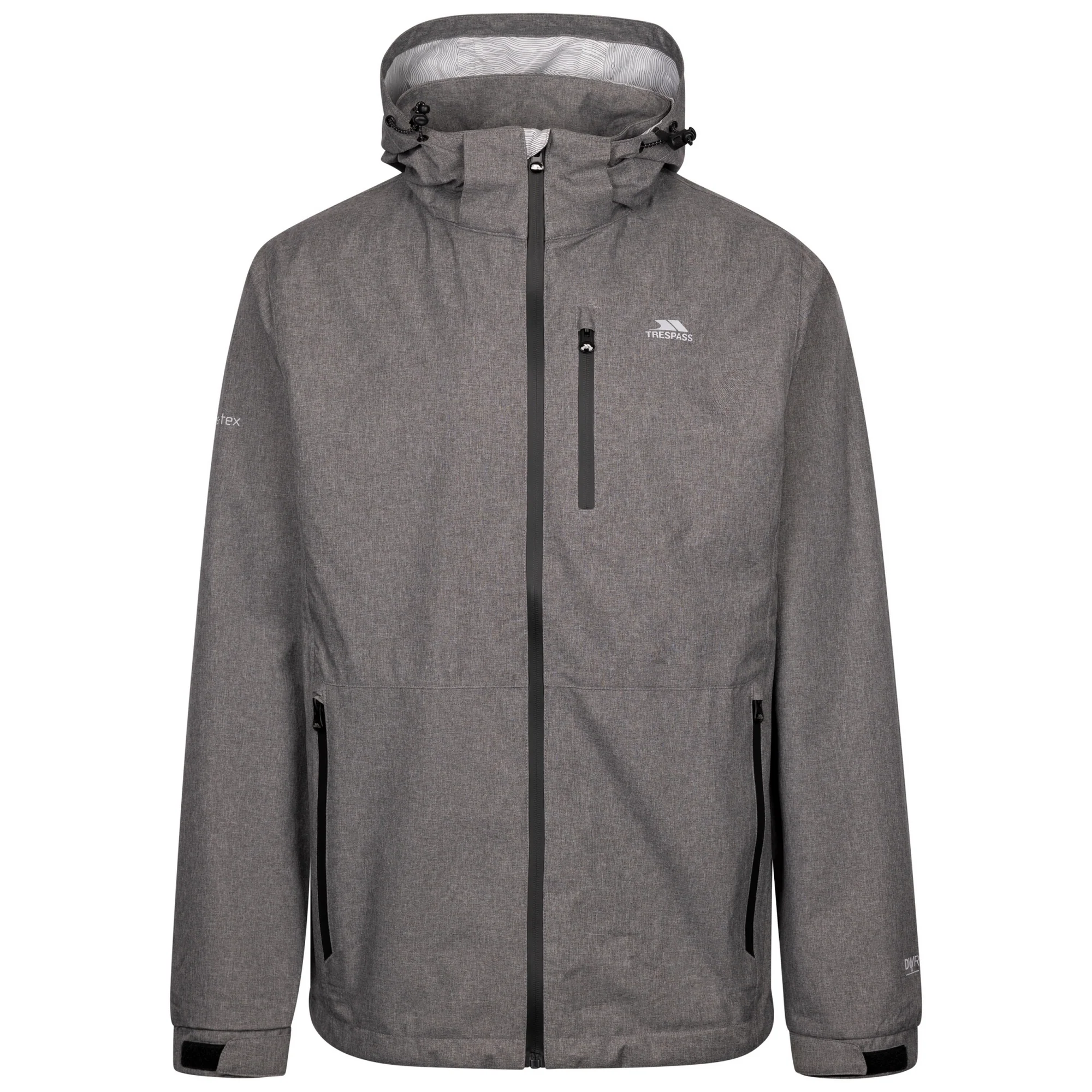 Trespass Mens Farlesthorpe Outdoor Jacket Grey Marl