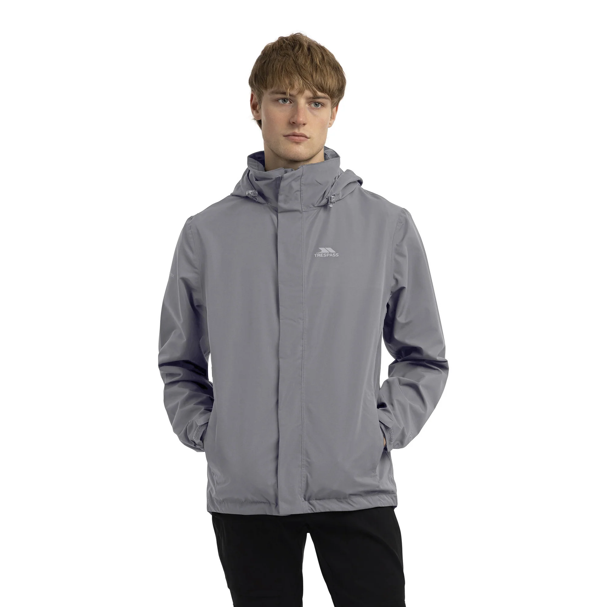 Trespass Mens Farndish Jacket Storm Grey - Image 3