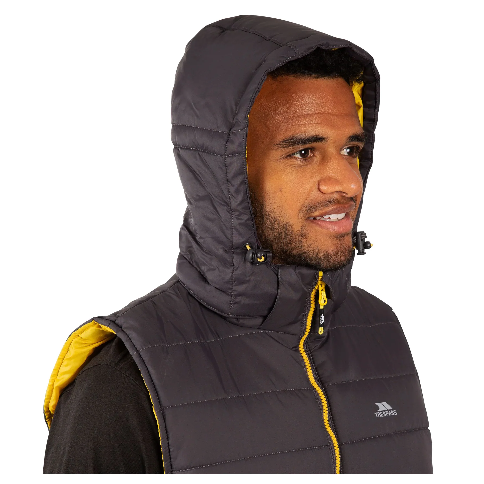 Trespass Mens Franklyn Padded Gilet Dark Grey - Image 3