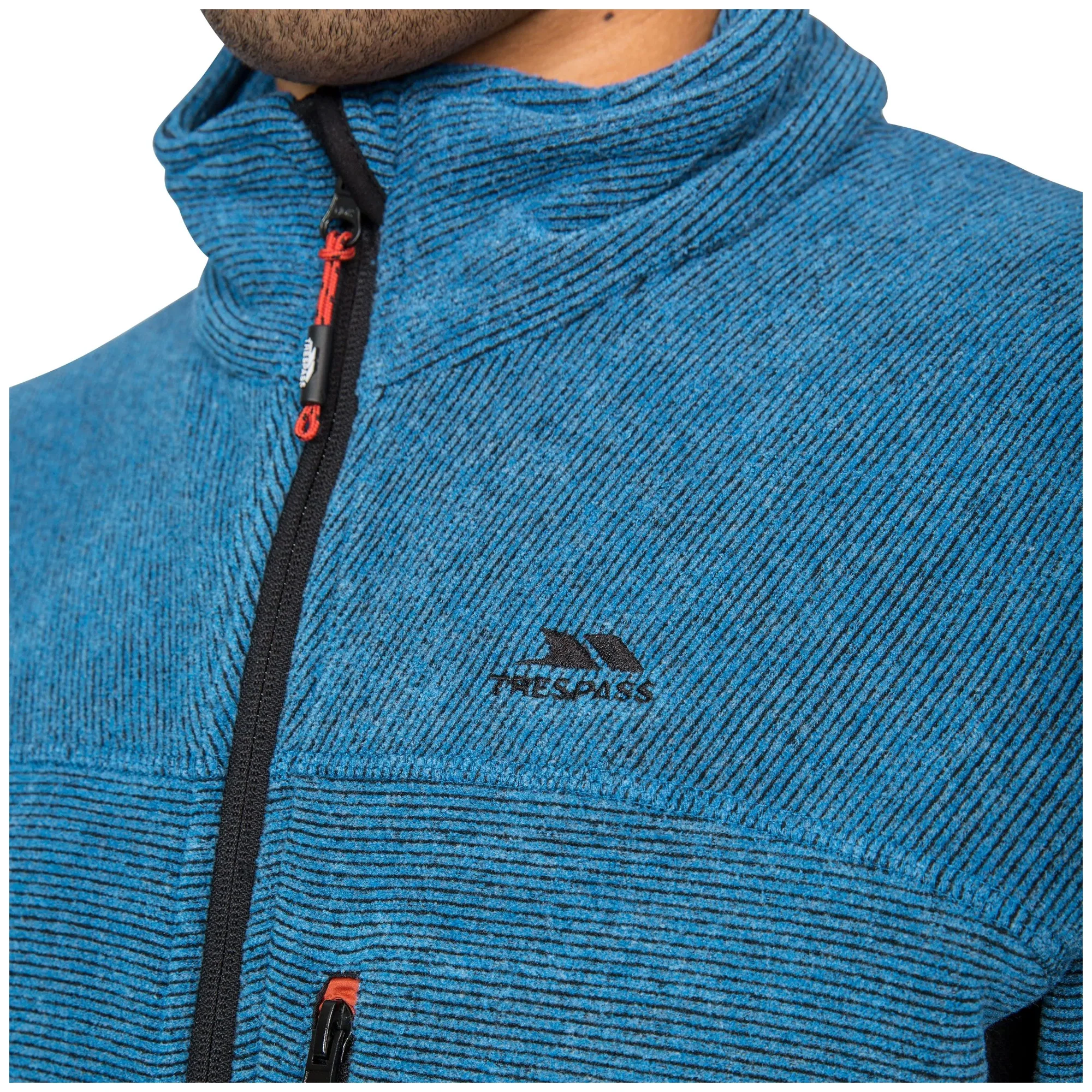 Trespass Mens Jynx Full Zip Fleece Jacket Blue - Image 2