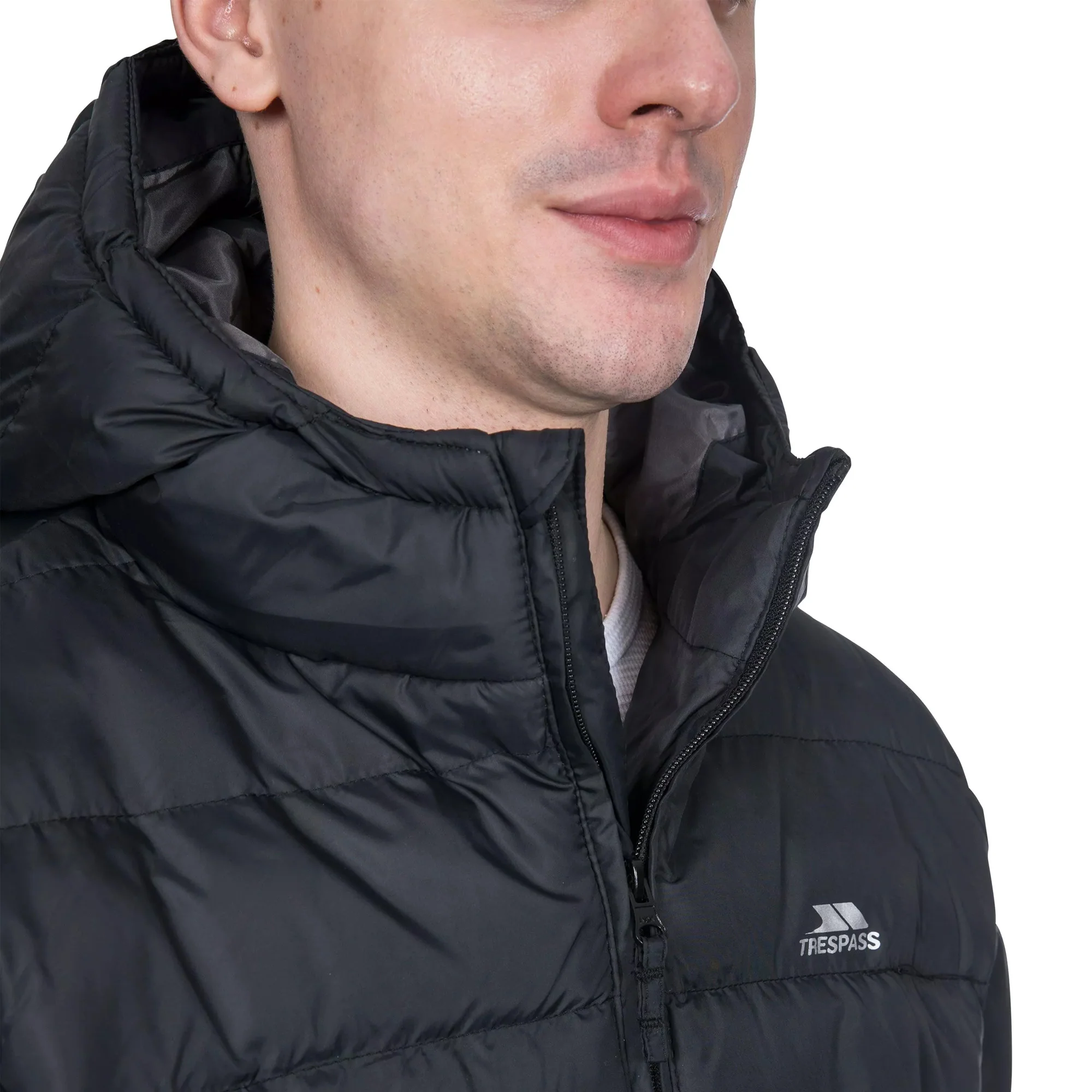 Trespass Mens Oskar Padded Jacket Black - Image 3