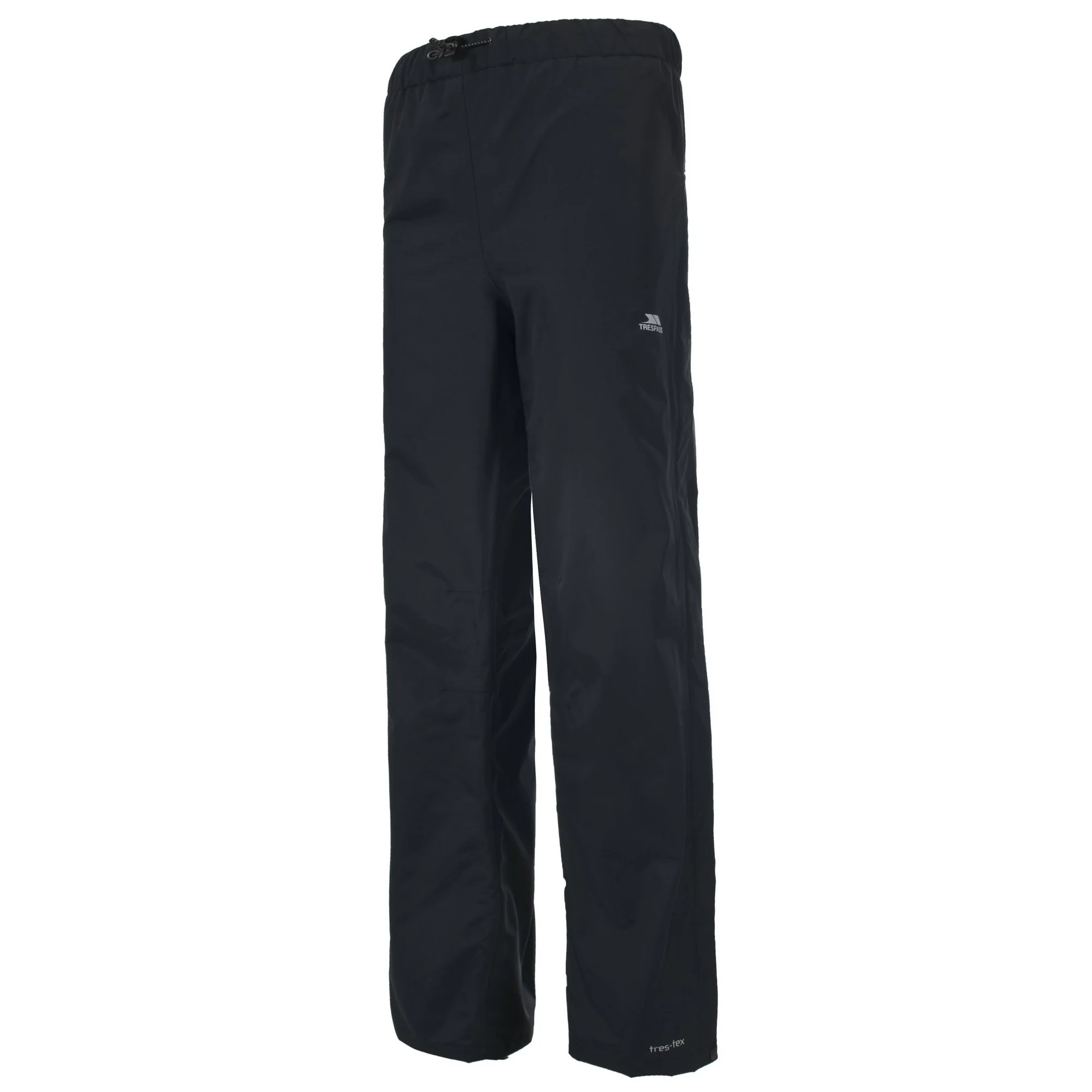 Trespass Mens Purnell Waterproof & Windproof Over Trousers Black - Image 3