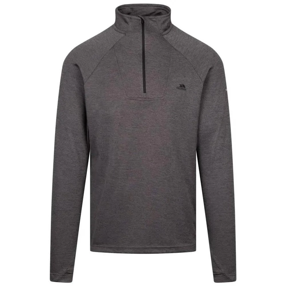 Trespass Mens Valin Long-Sleeved Top Black Marl