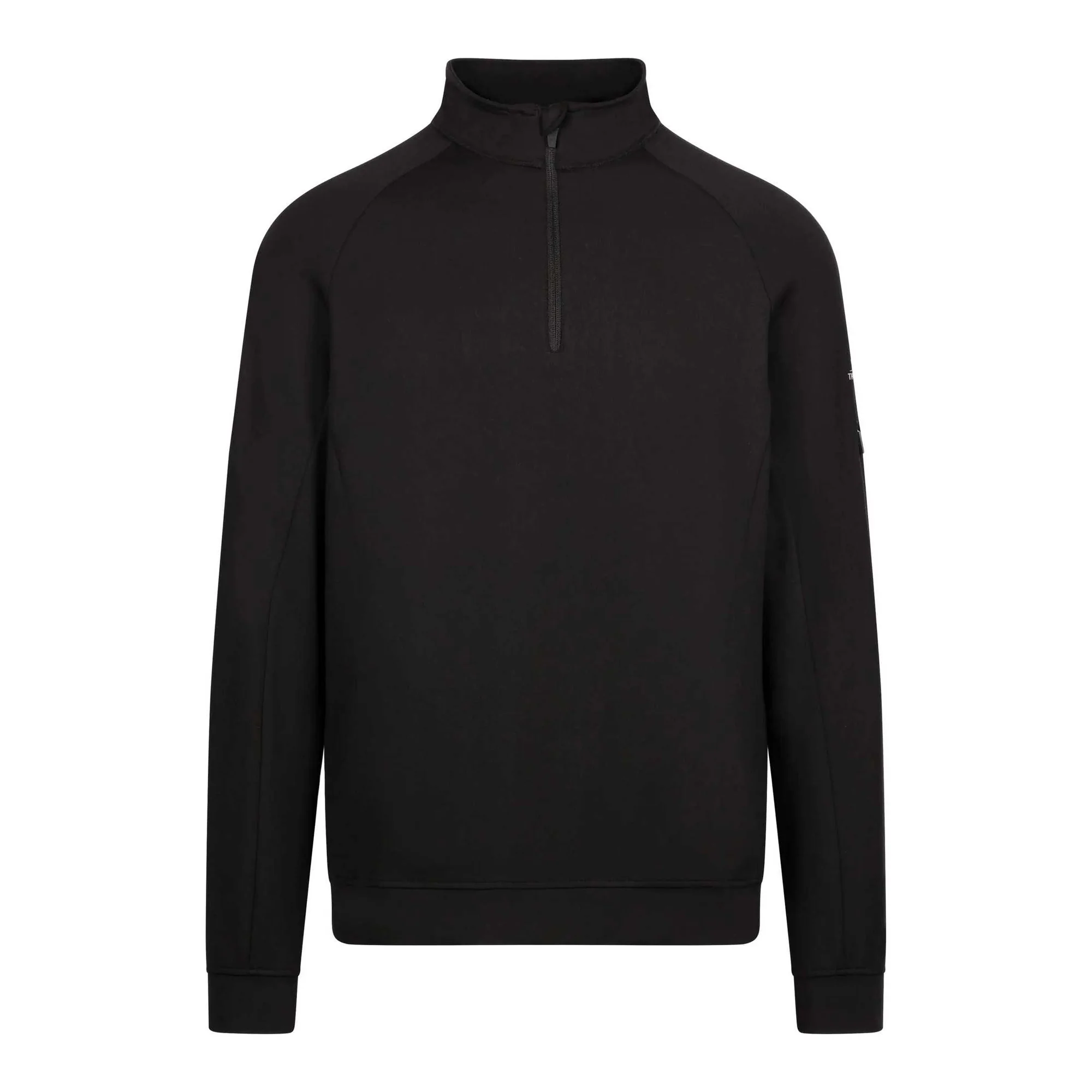 Trespass Mens Zakery Half Zip Sweatshirt Black
