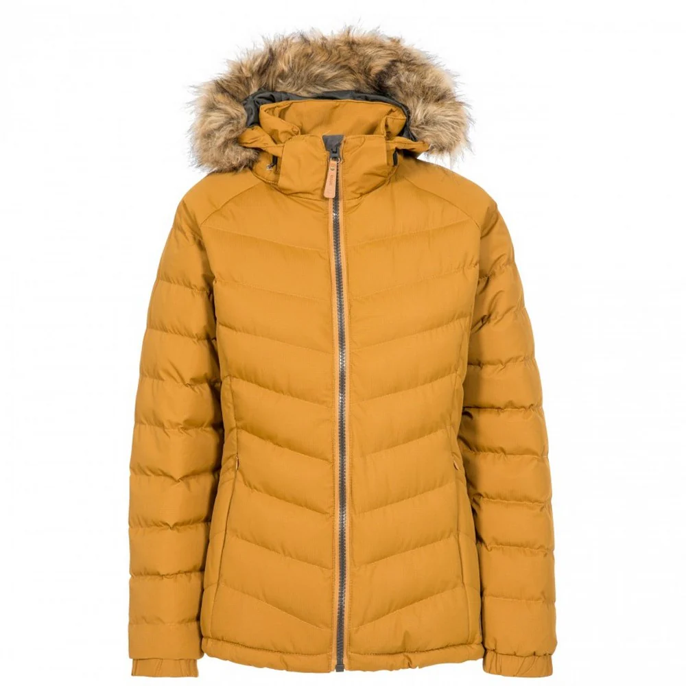 Trespass Womens Nadina Waterproof Padded Jacket Golden Brown