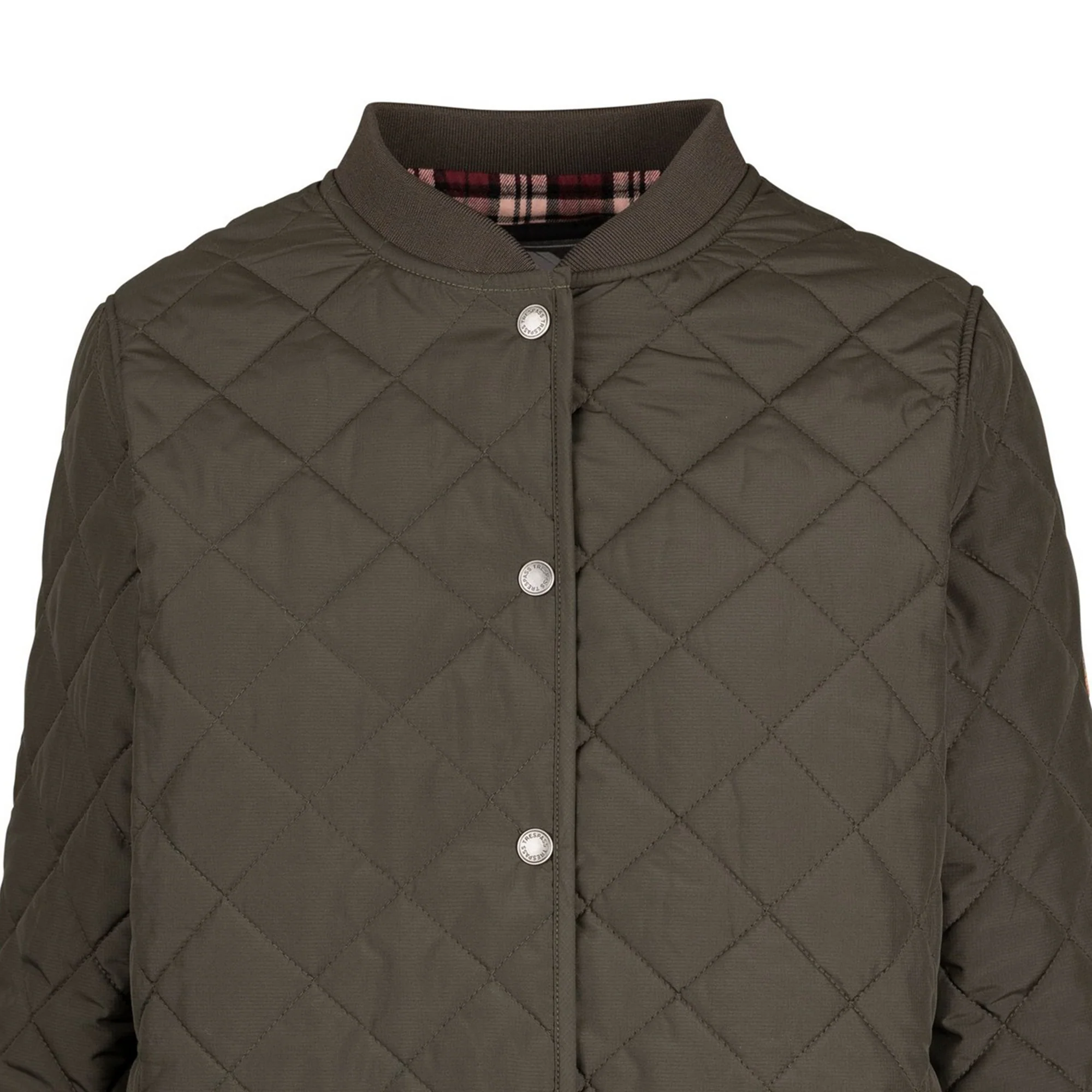 Trespass Womens Oversee Padded Jacket Dark Khaki - Image 3