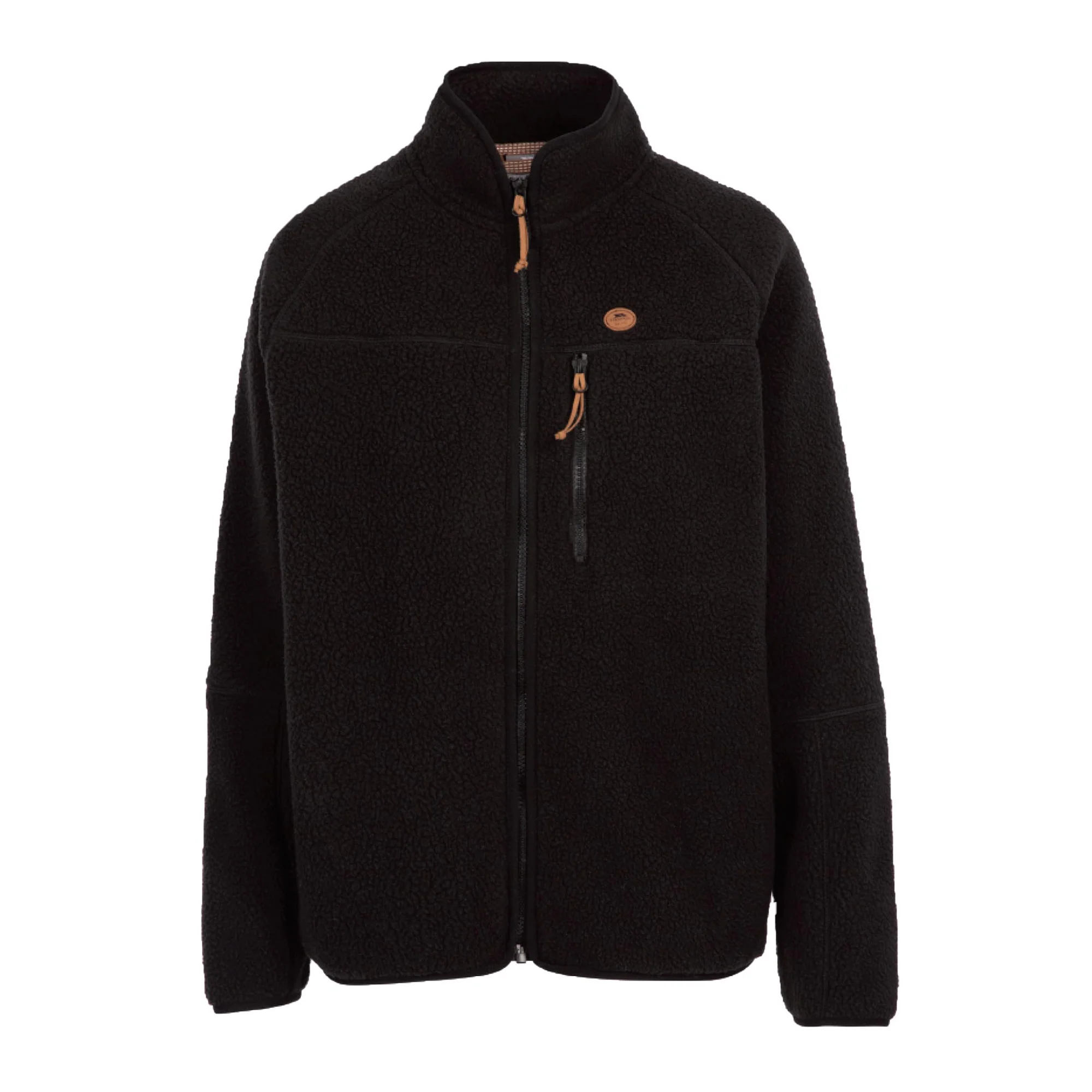 Trespass Womens Quake Leather Trim Fleece Jacket Black