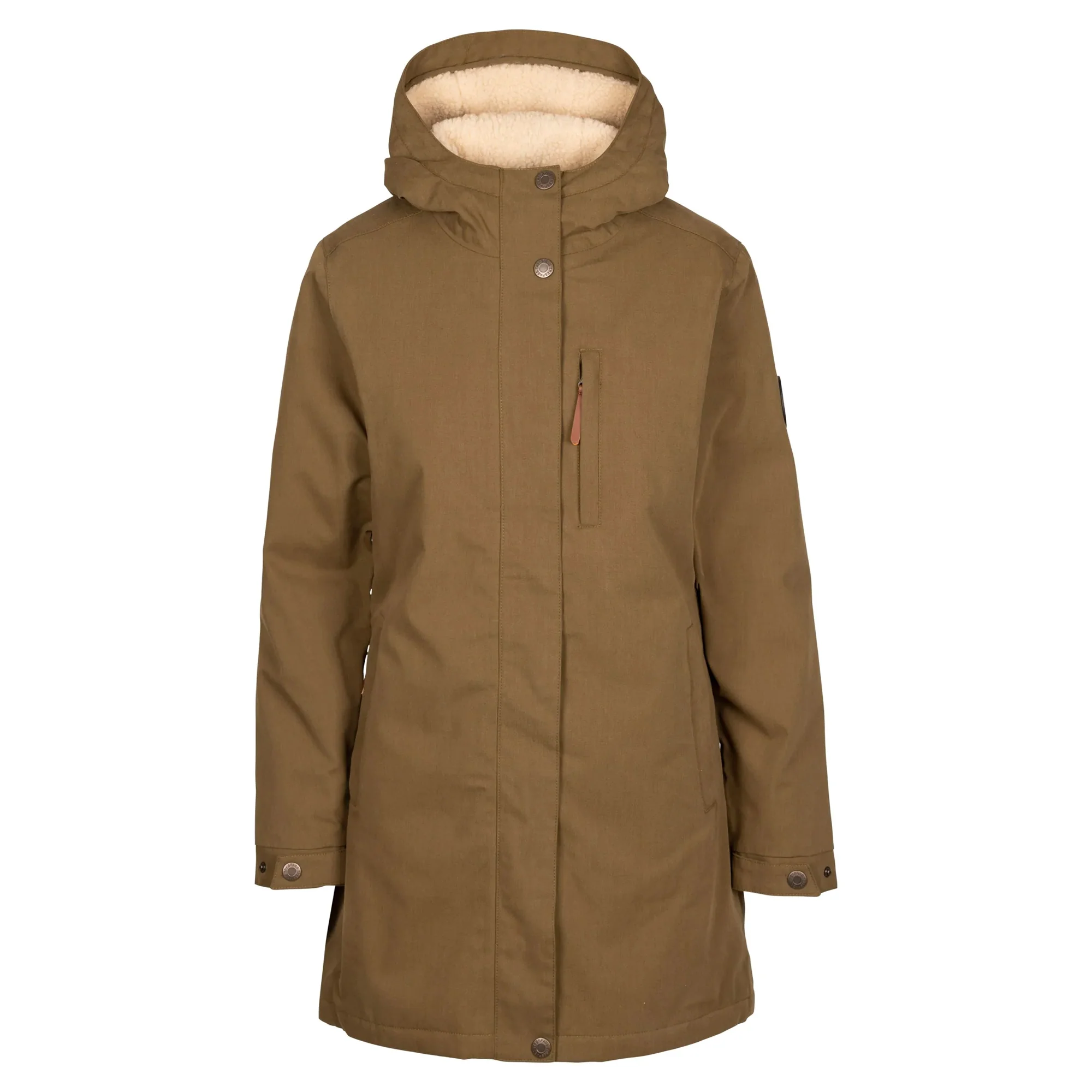 Trespass Womens Risha TP50 Fleece Lined Waterproof Jacket Dark Olive