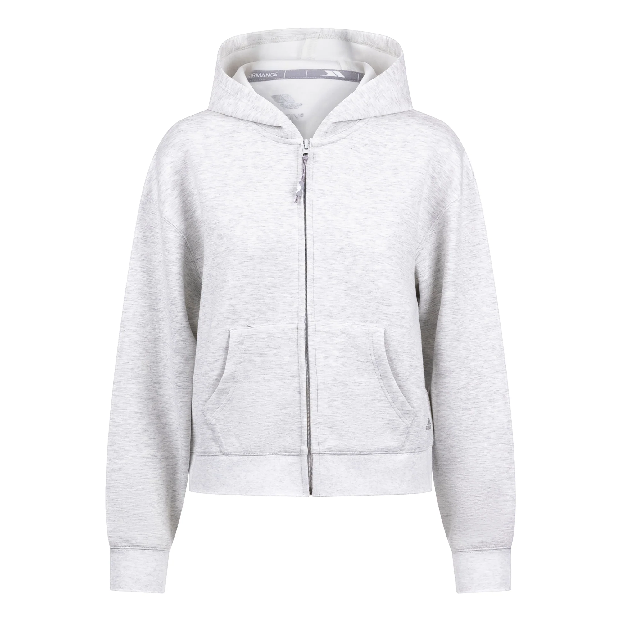 Trespass Womens Sileas Active Full Zip Hoodie Grey Marl