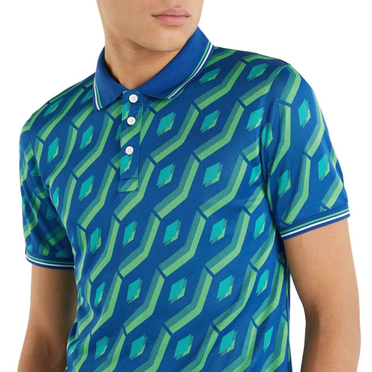 Umbro Jaquard Mens Polo Shirt - Image 3