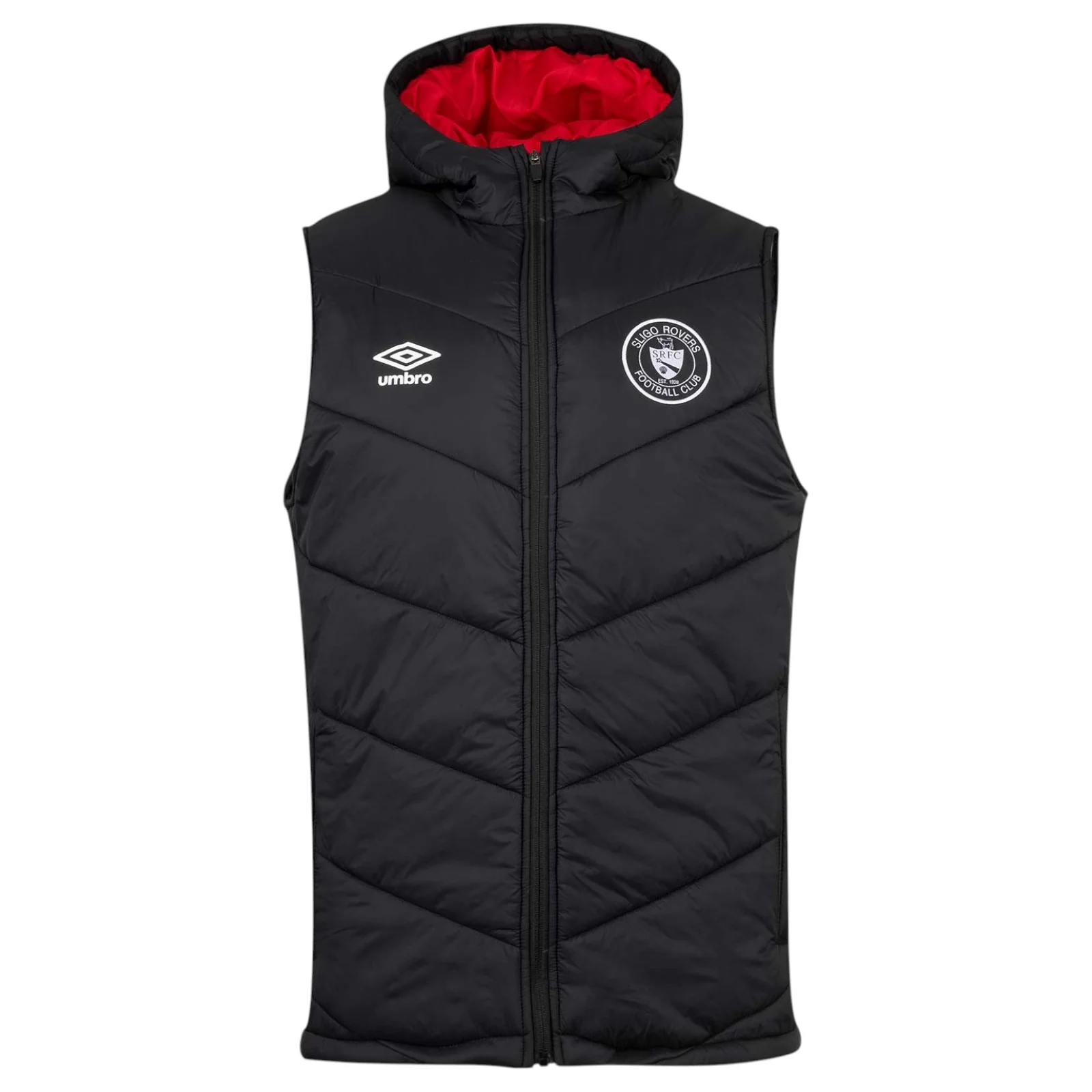 Umbro Sligo Rovers Football 2026 Mens Full-Zip Hood Gilet - Image 3