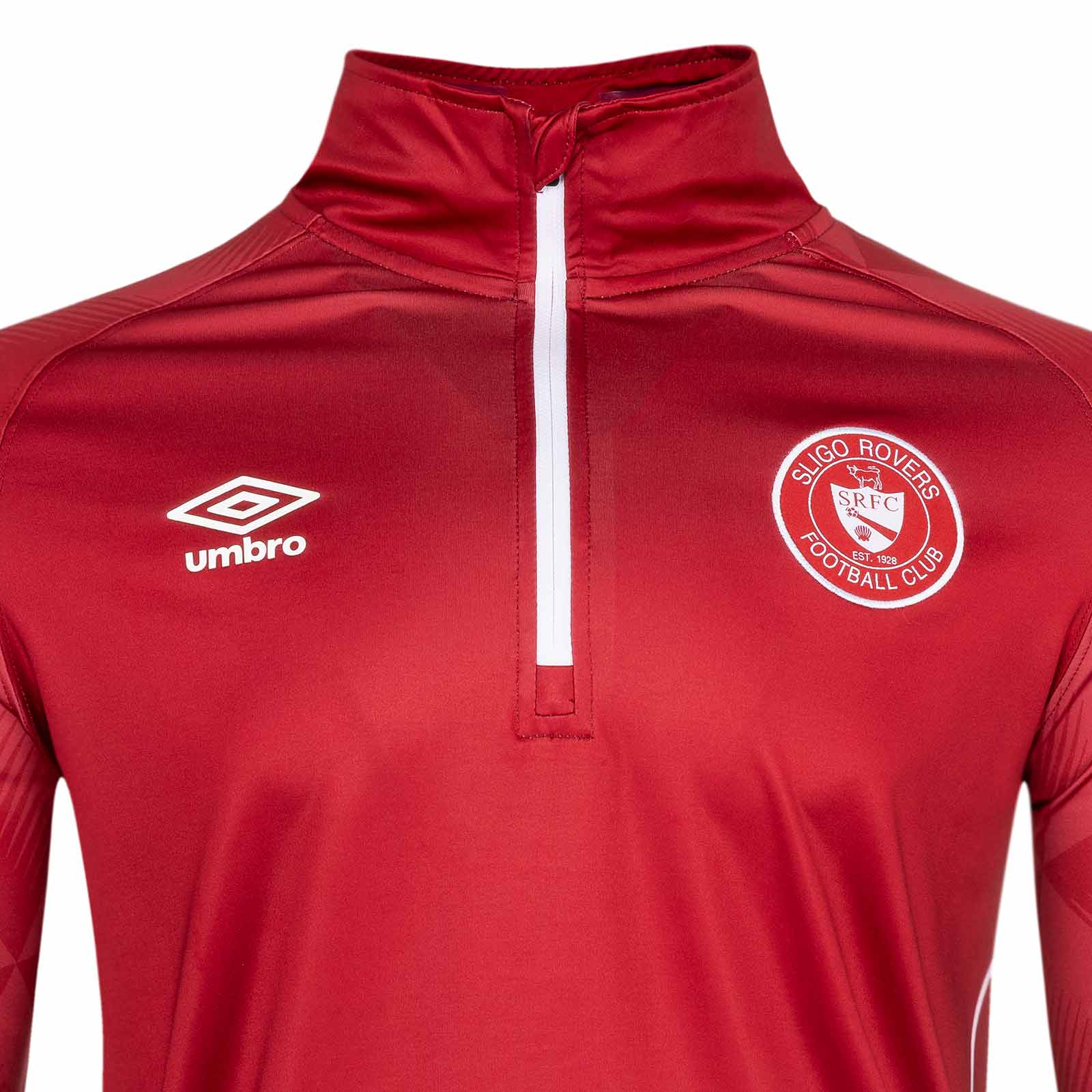 Umbro Sligo Rovers Football 2026 Kids Warm Up Half-Zip Top - Image 3