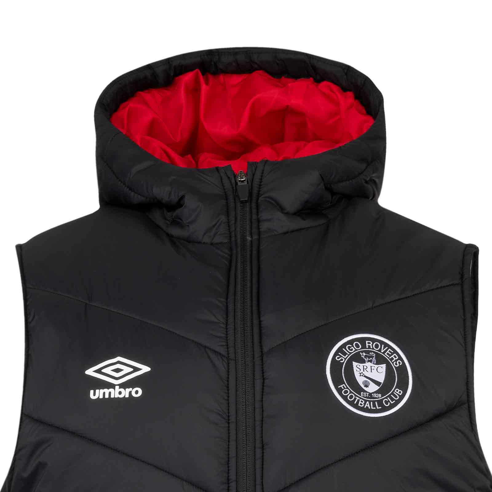 Umbro Sligo Rovers Football 2026 Kids Full-Zip Hood Gilet - Image 3