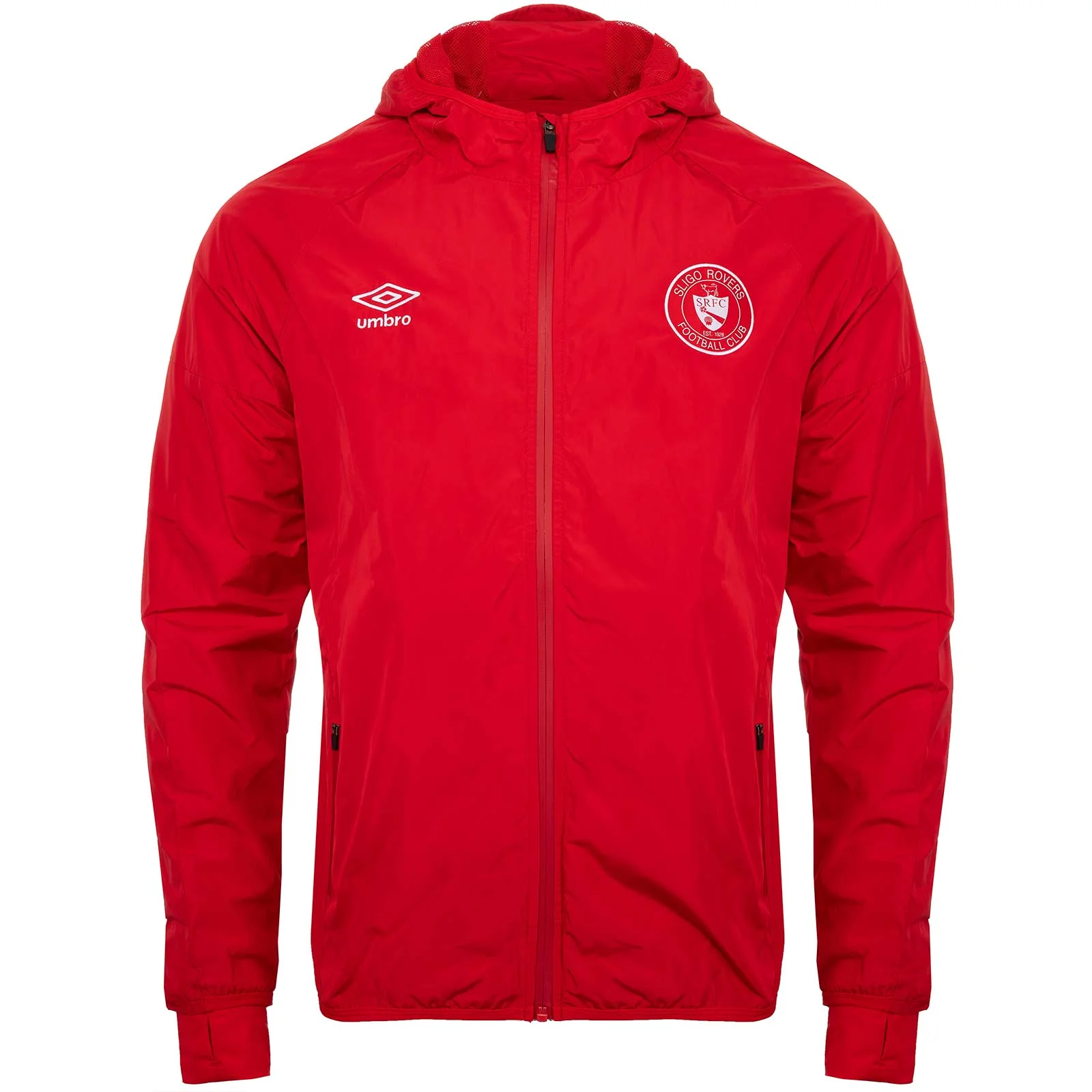 Umbro Sligo Rovers Football 2025 Kids Full-Zip Shower Jacket