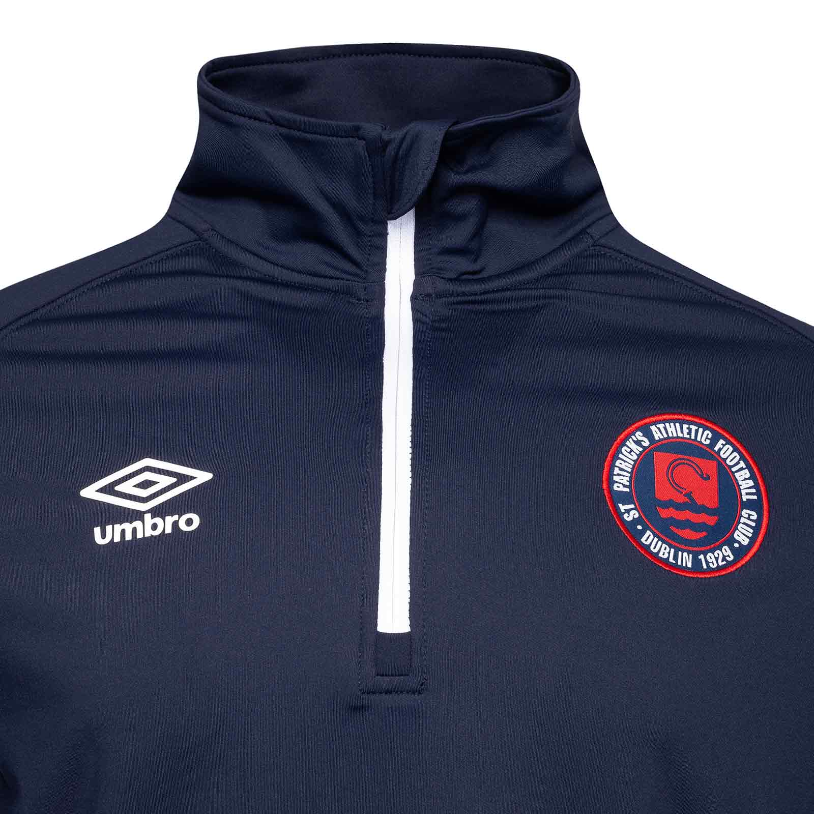 Umbro St Patricks Football Euro 2025 Kids ½ Zip Warm Up Top - Image 3