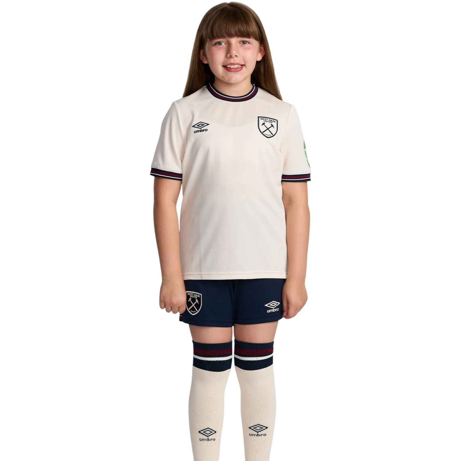 Umbro West Ham Kids Away Jersey White - Image 6