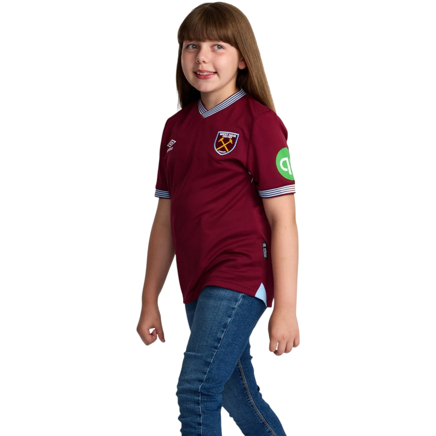 Umbro West Ham United F.C. 2025/26 Kids Home Jersey - Image 4